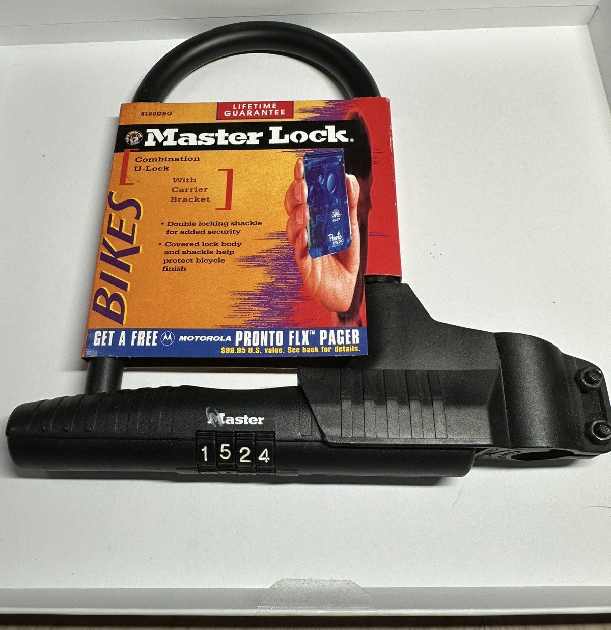 Master Lock MasterLock 8180DSG U-Lock Weather Tough Bike w/ Carrier NEW 1997 USA