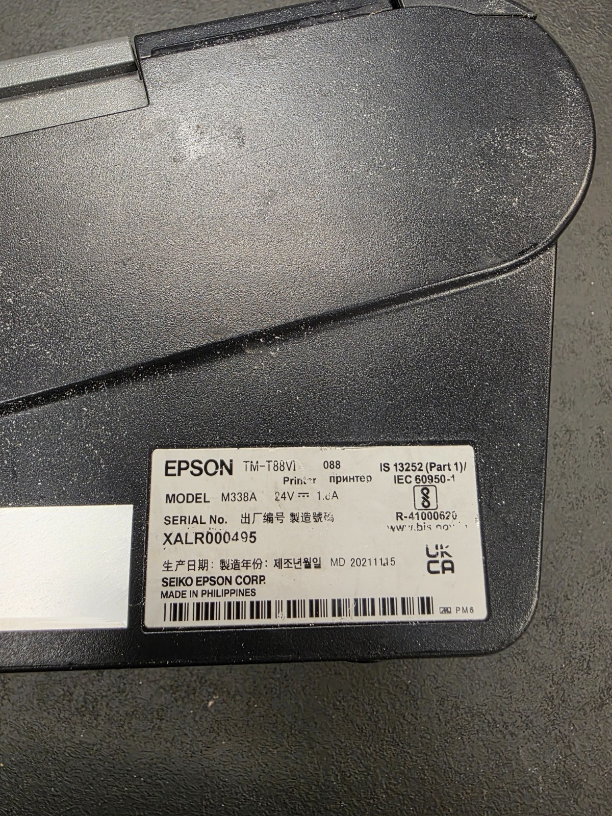 Epson TM-T88VI POS USB Thermal Printer M338A (Printer Only) UNTESTED/AS IS #21