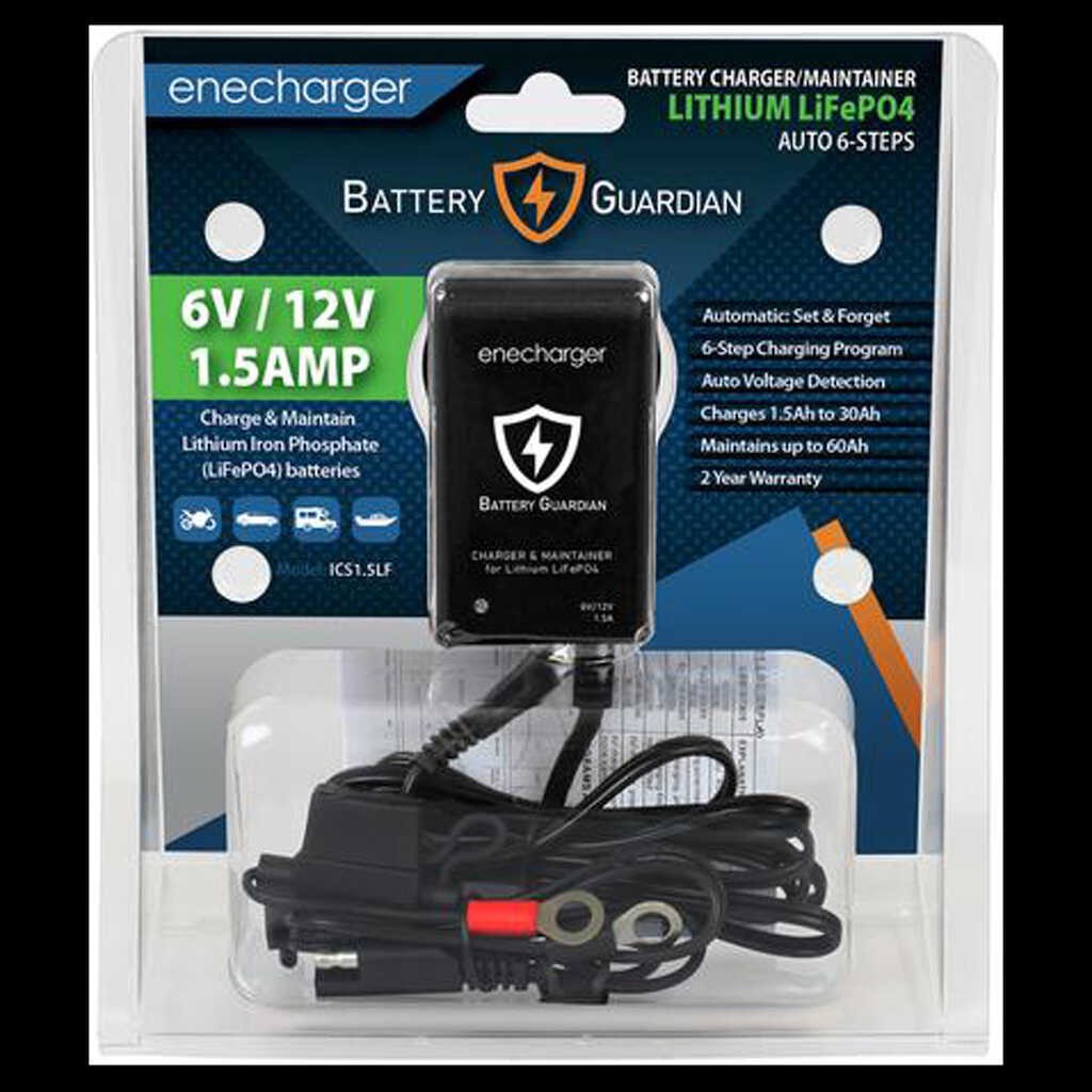 EneCharger 6 Step Lithium Ion LifePO4 Smart Charger ICS1.5LF up to 60Ah 6v 12v
