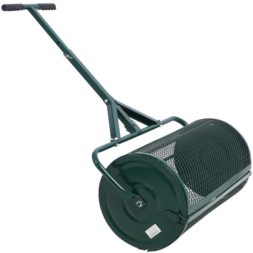 Peat Moss Spreader 24in Compost Spreader Roller Metal Mesh for planting seeding