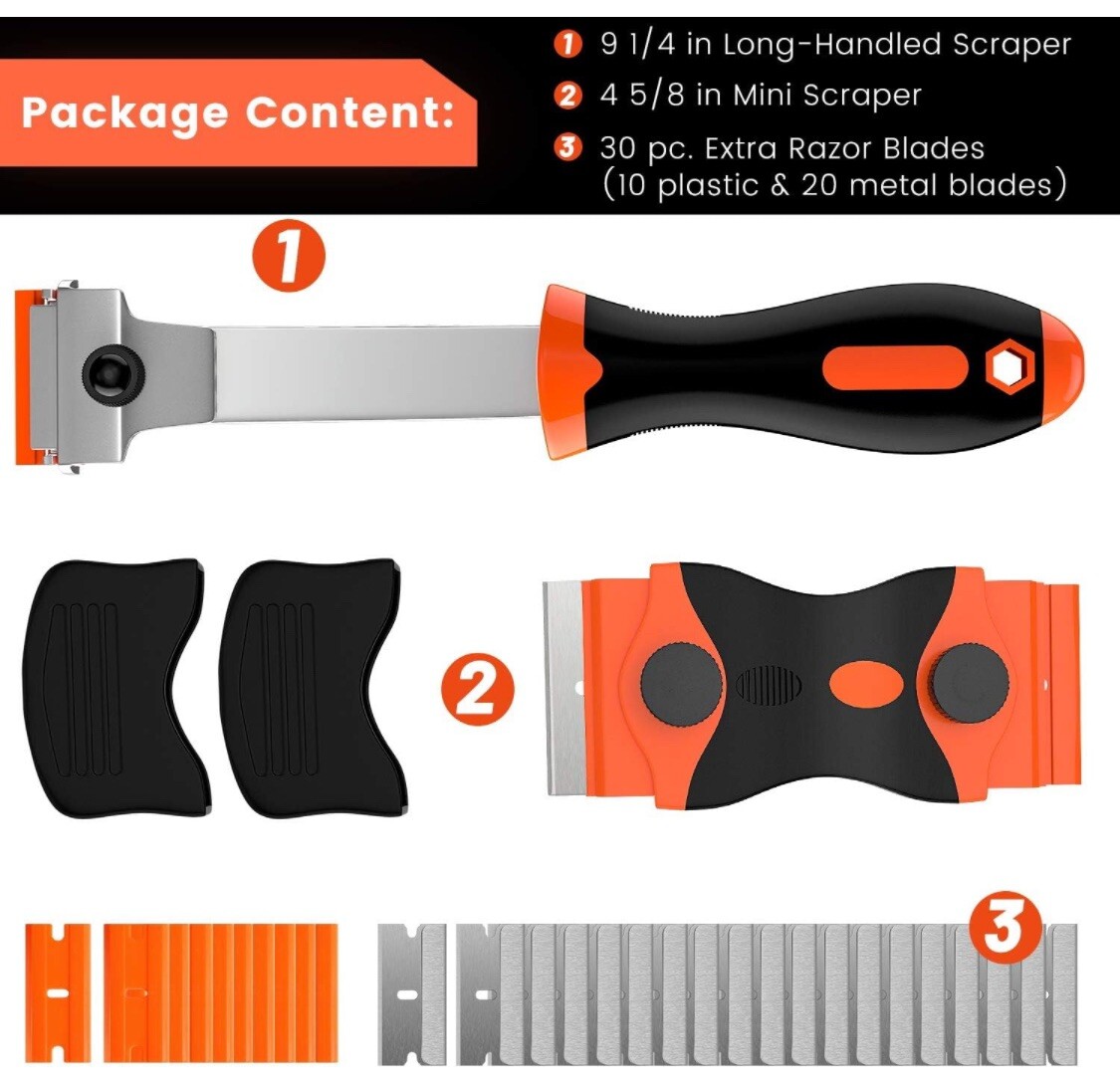 Razor Blade Scraper 2 Pcs Razor Scraper Tool For Removing Label Registration Sti