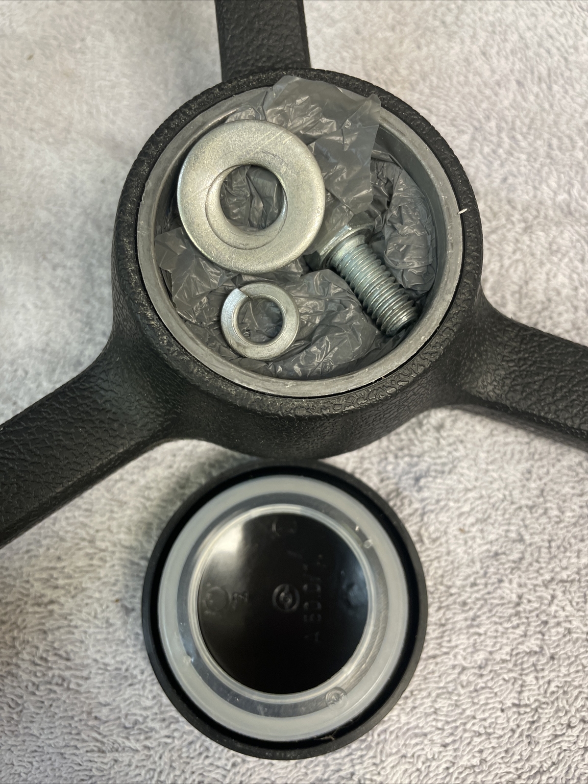 High density mobile storage system steering wheel handle