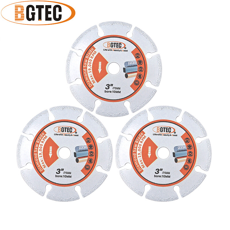 Diamond Mental Saw Blade 3''/75mm Diamond Cutting Disc for Rebar Stainless Steel