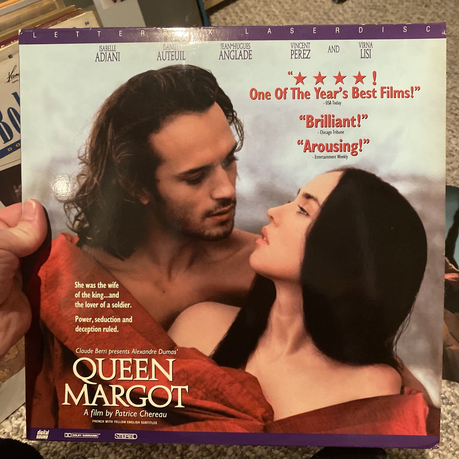 QUEEN MARGOT (ISABELLE ADJANI, 2X12" Laserdiscs. MIRAMAX)