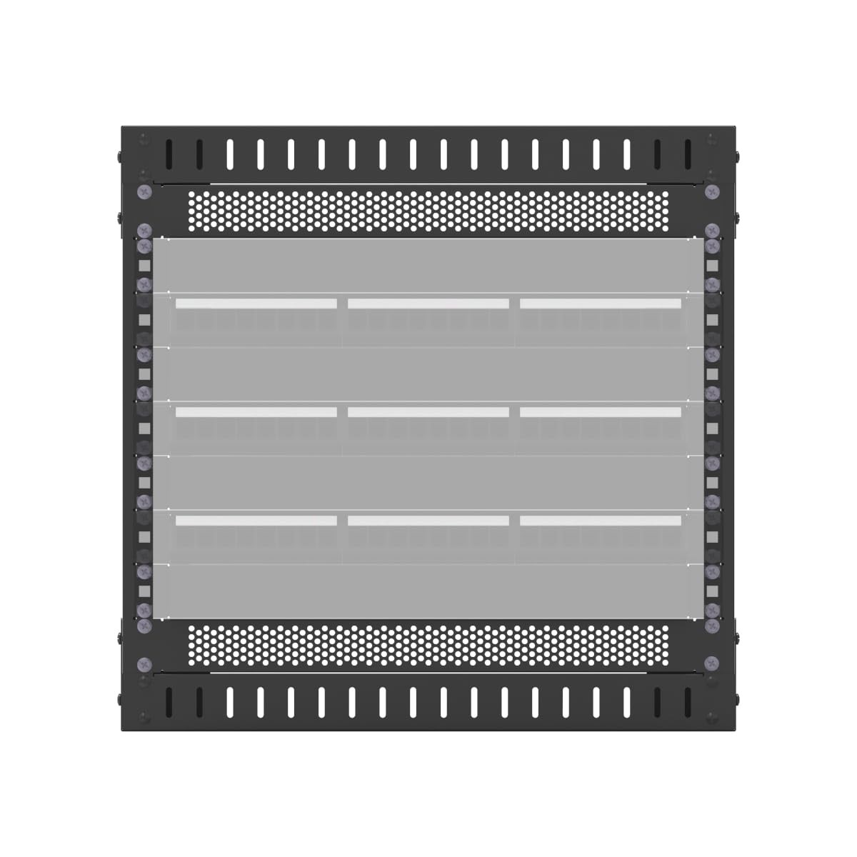 1U Venting Blank Panel 19" Width Steel 5 Pack - Rack Mount Spacer for Server