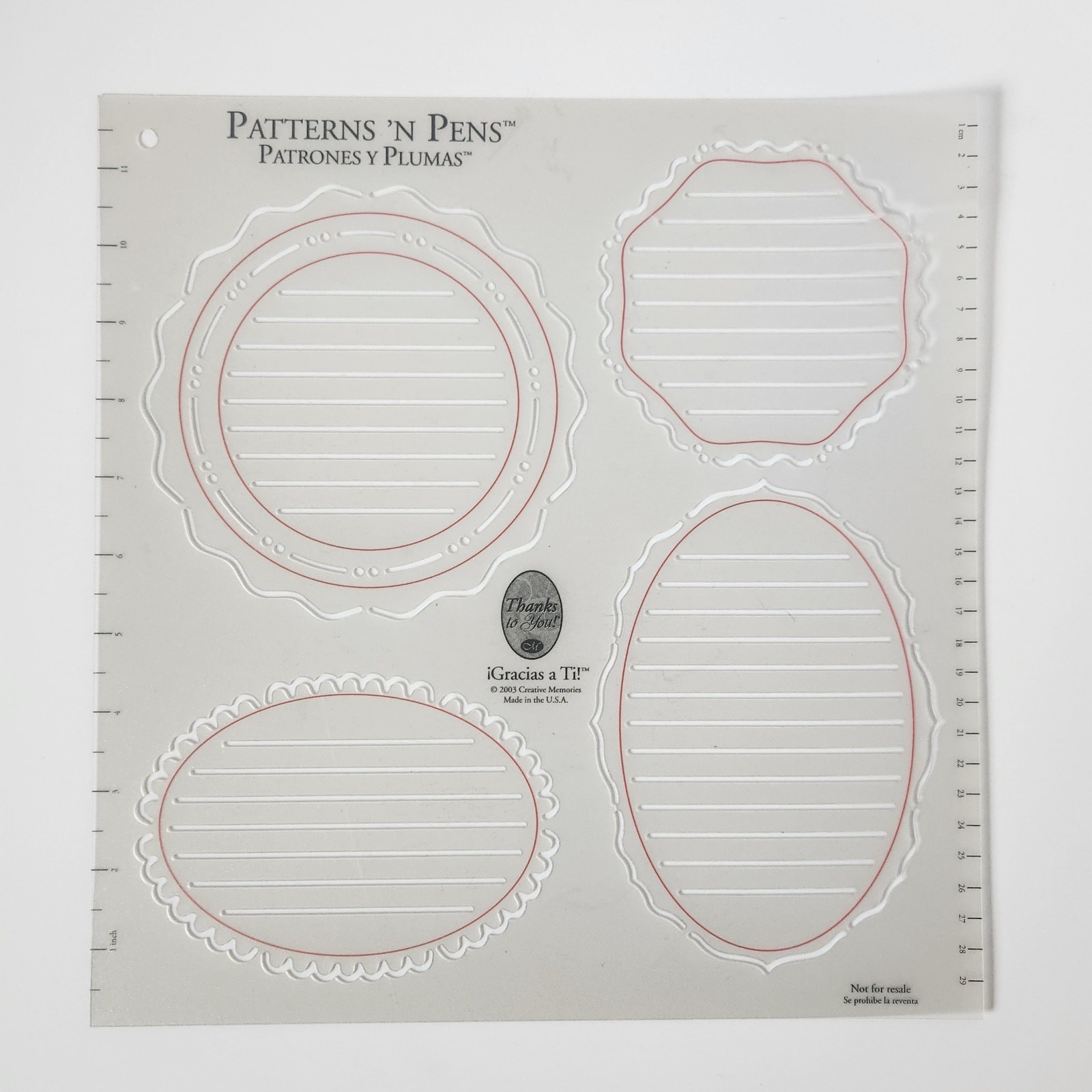 Creative Memories Storylines Patterns N Pens Journalling Scrapbooking Stencil