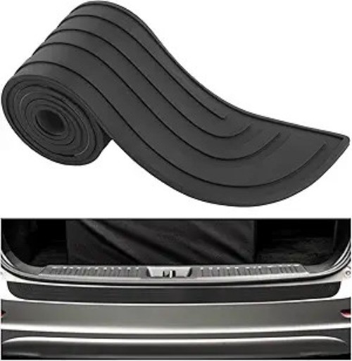 Rear Bumper Protector with Raised Texture, 40.94x3.54 Inch Soft Guard to Prevent