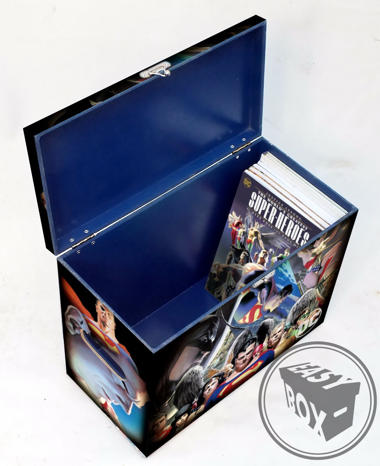 Large Comic Book Hard Storage Box Chest MDF DC Comics - Alex Ross