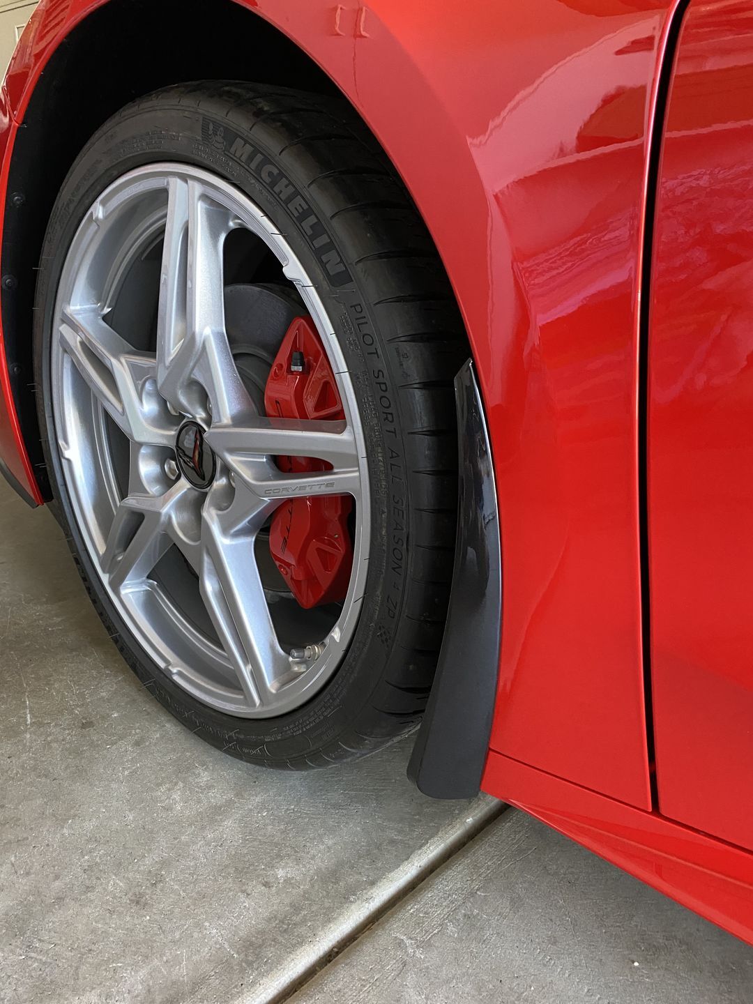4X CARBON FLASH Front & Rear Mud Flaps for Corvette C8 2020-2024 Splash Guards