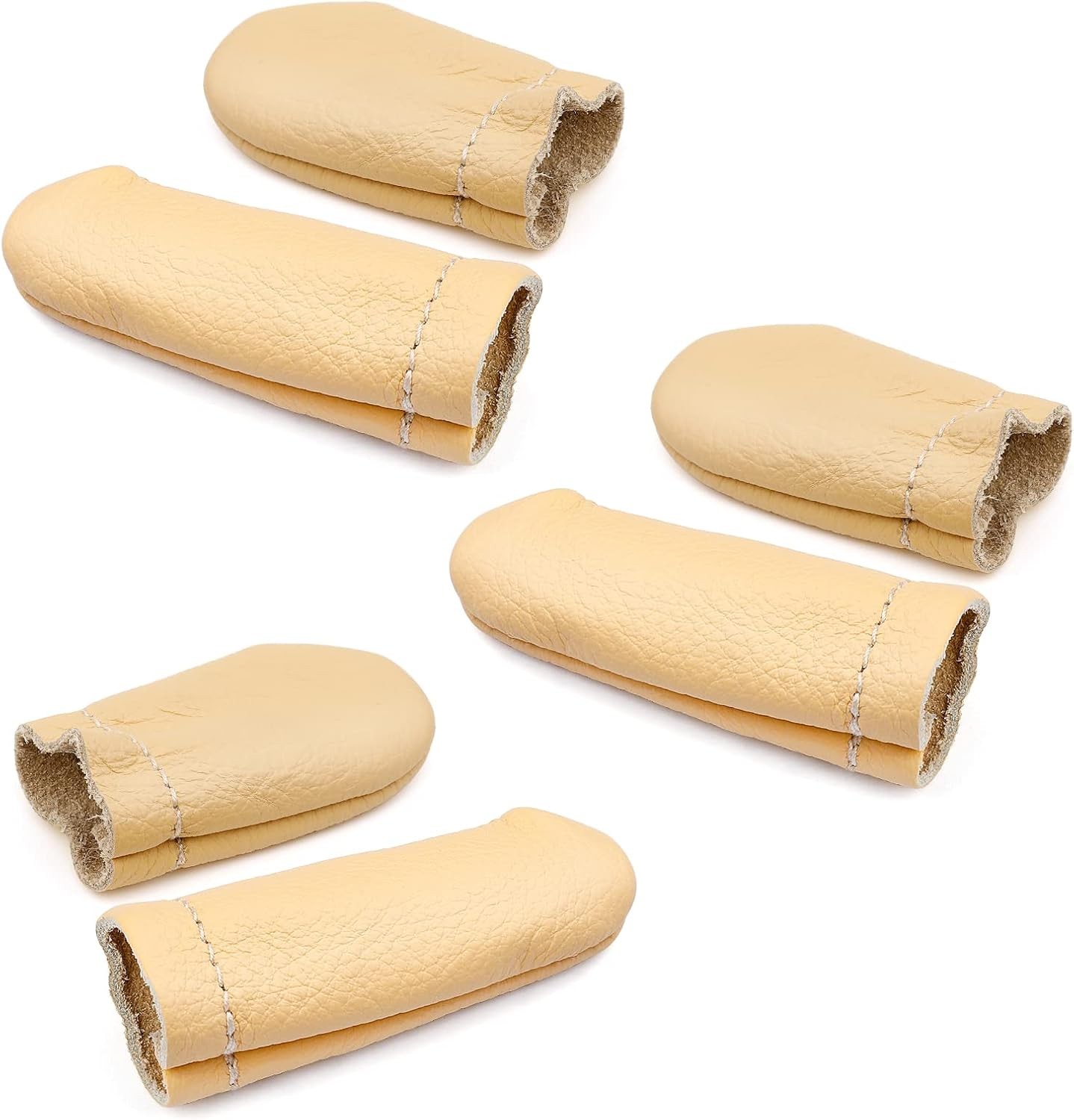 3 Pairs Leather Finger Protector Needle Felting Knitting 3