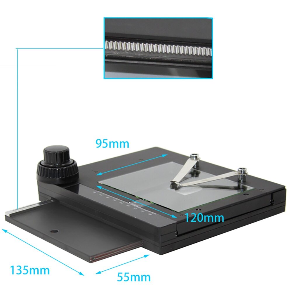 Microscope Mobile Platform X Y Axis Rotating Bracket Micrometer Sliding Stage