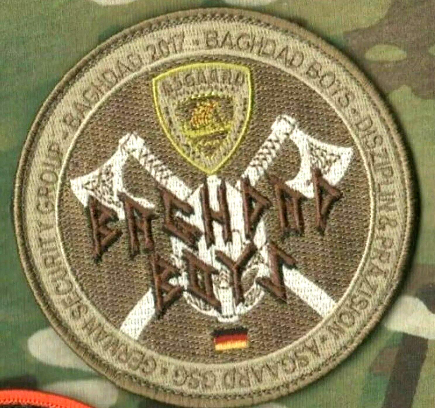 GERMAN PMC DIPLOMATIC SECURITY DSS ASGAARD GSG vêlkrö camo PATCH: BAGHDAD BOY
