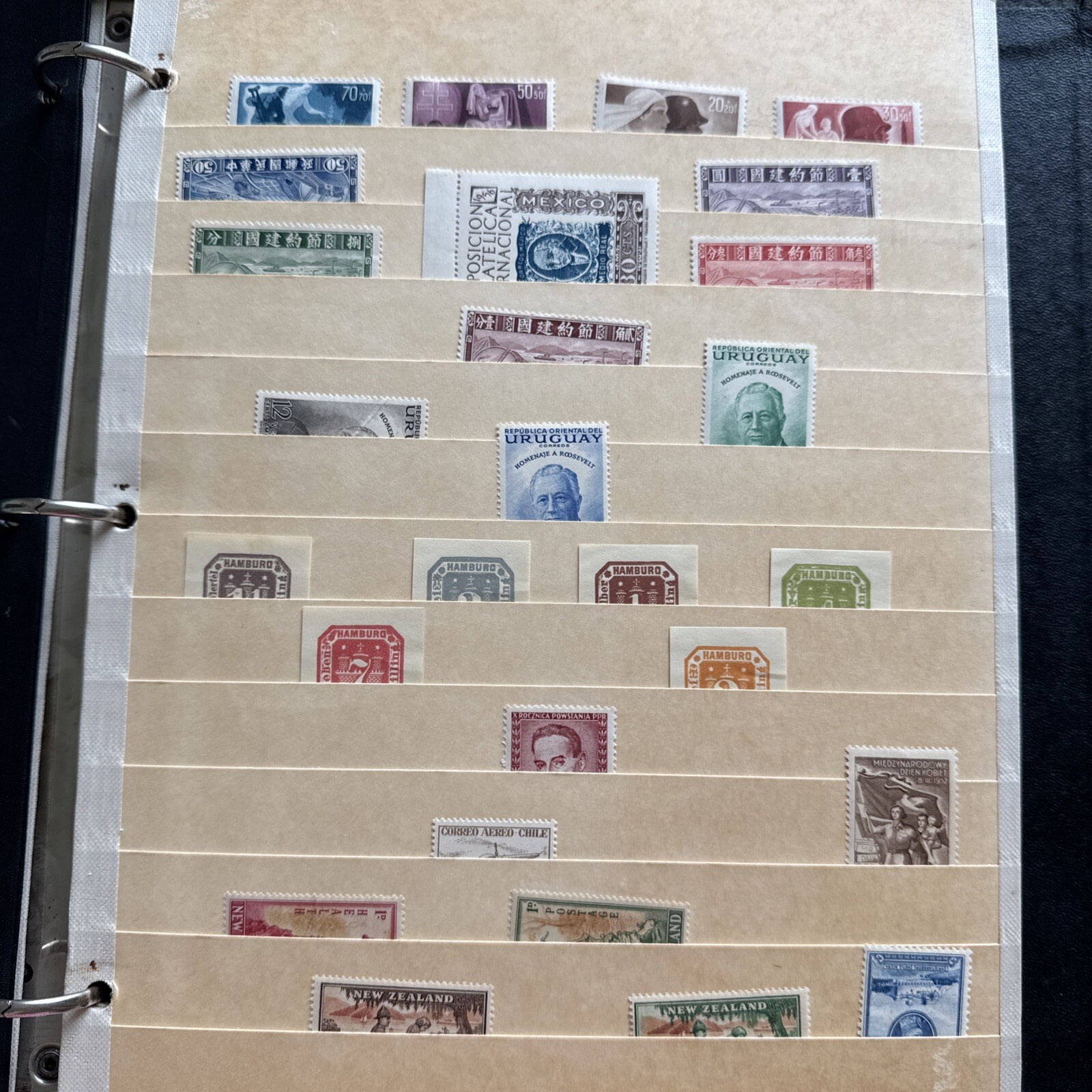 Vintage international &  USA Stamp Album/ Full Of semi/sorted stamps/envelopes