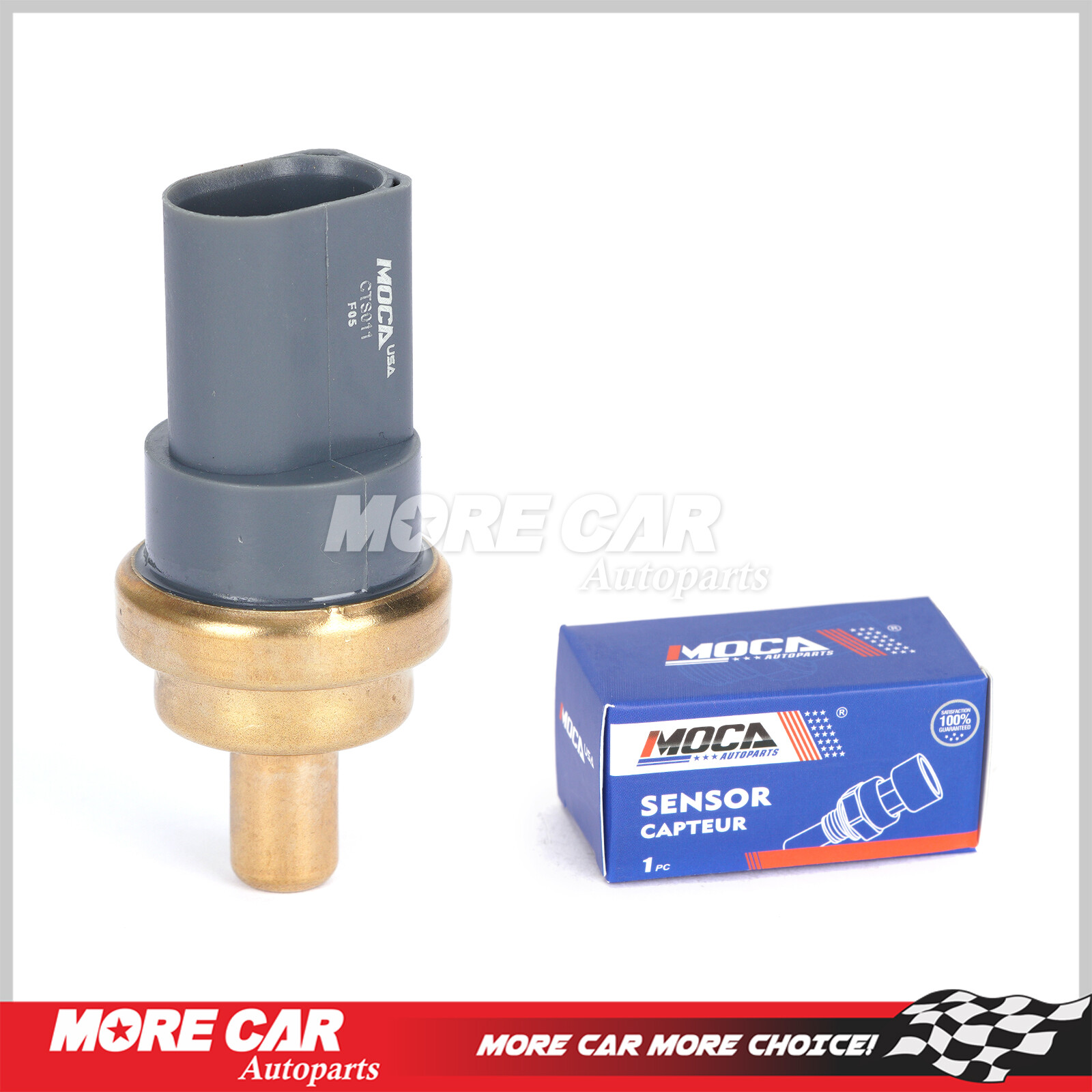 Coolant Temperature Sensor for 01-15 Seat Audi Volkswagen Porsche L4 L5 V6 V8