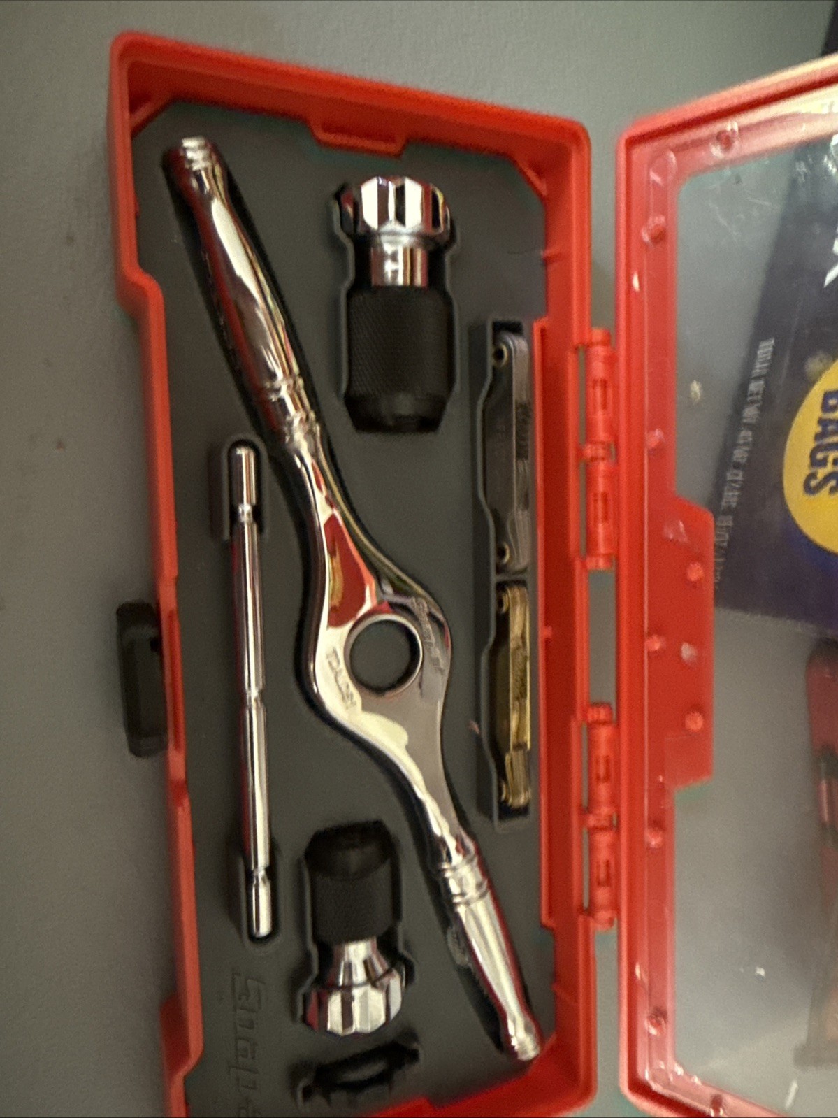Snap On  TDRSET - 7 Pcs., Tap And Die/Drive, Tool Set, In Plastic Case NEW