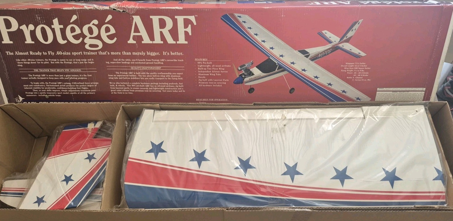 Carl Goldberg PROTEGE RC Airplane Kit NEW  ARF .60Size 71.5"ws Fuselage 55" RARE