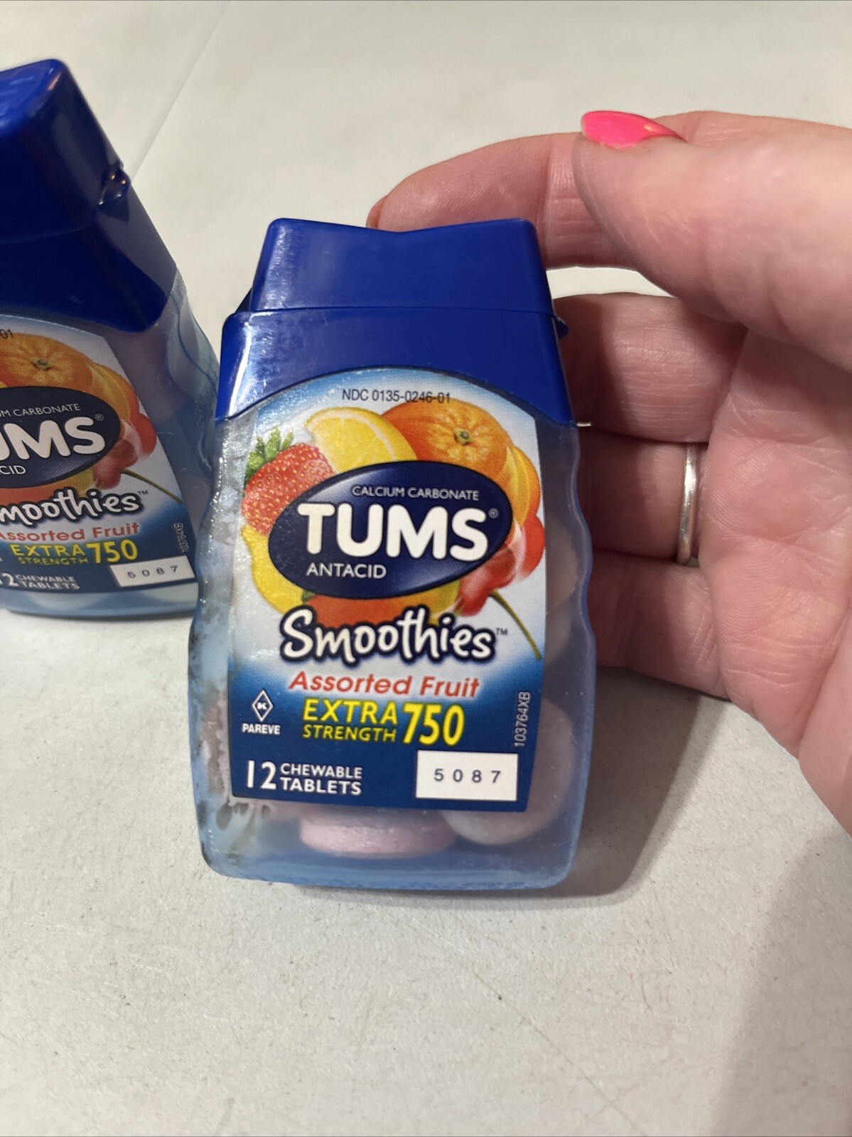 TUMS 4PK Smoothies Extra Strength Assorted Fruit Antacid Chewable Tabs 12Ct 2/27