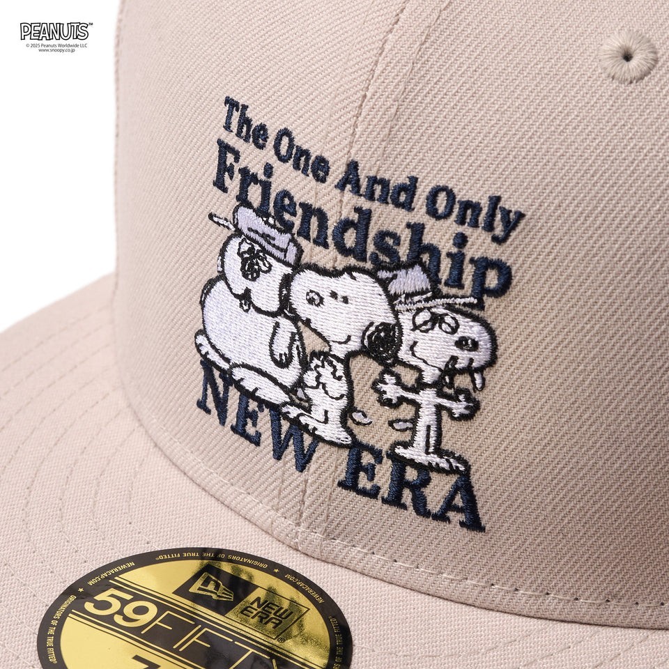 New Era 59FIFTY PEANUTS Collaboration FRIENDSHIP Stone Fitted Cap 14682621