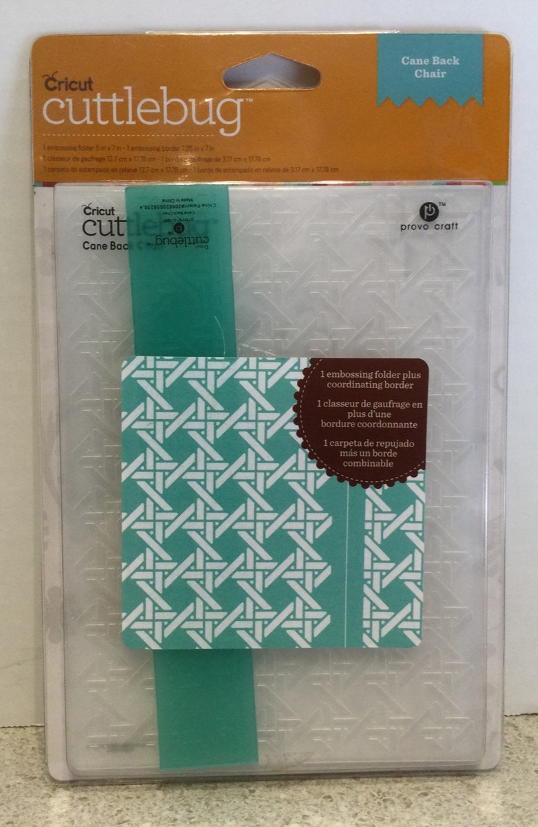 CUTTLEBUG ProvoCraft CANE BACK CHAIR Embossing Folders 5" X 7" & BORDER