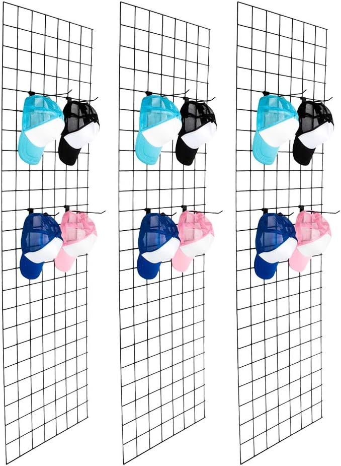 6' x 2' Wire Grid Panel Retail Display Gridwall Wire Grid Wall Display Rack