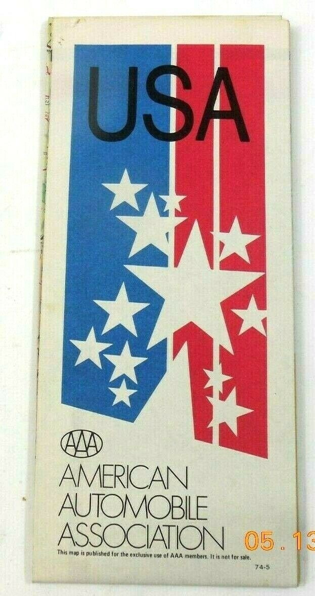 Triple A Travel Map Folding Of The USA Plus Mileage Chart And Area Information