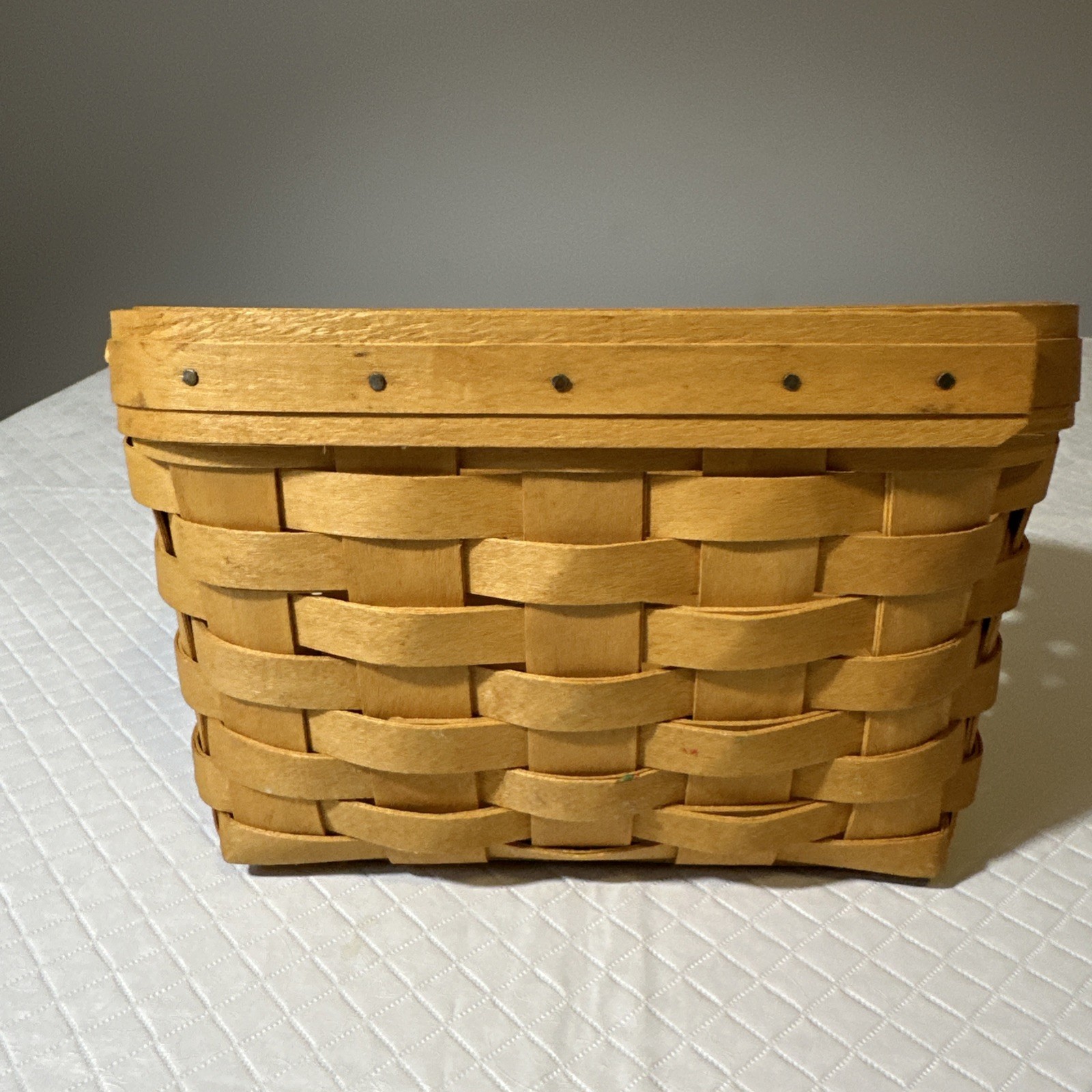 Longaberger Classic Small Basket Slanted Signed 1999 Vintage Basket Only