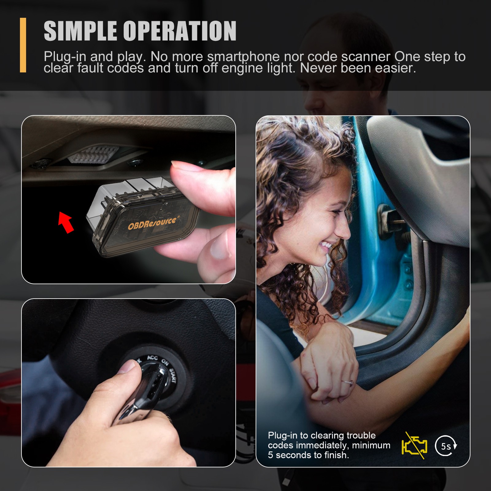 Car Engine System OBD2 Automatic DTC Cleaner Erase Code Tool Engine Check Light