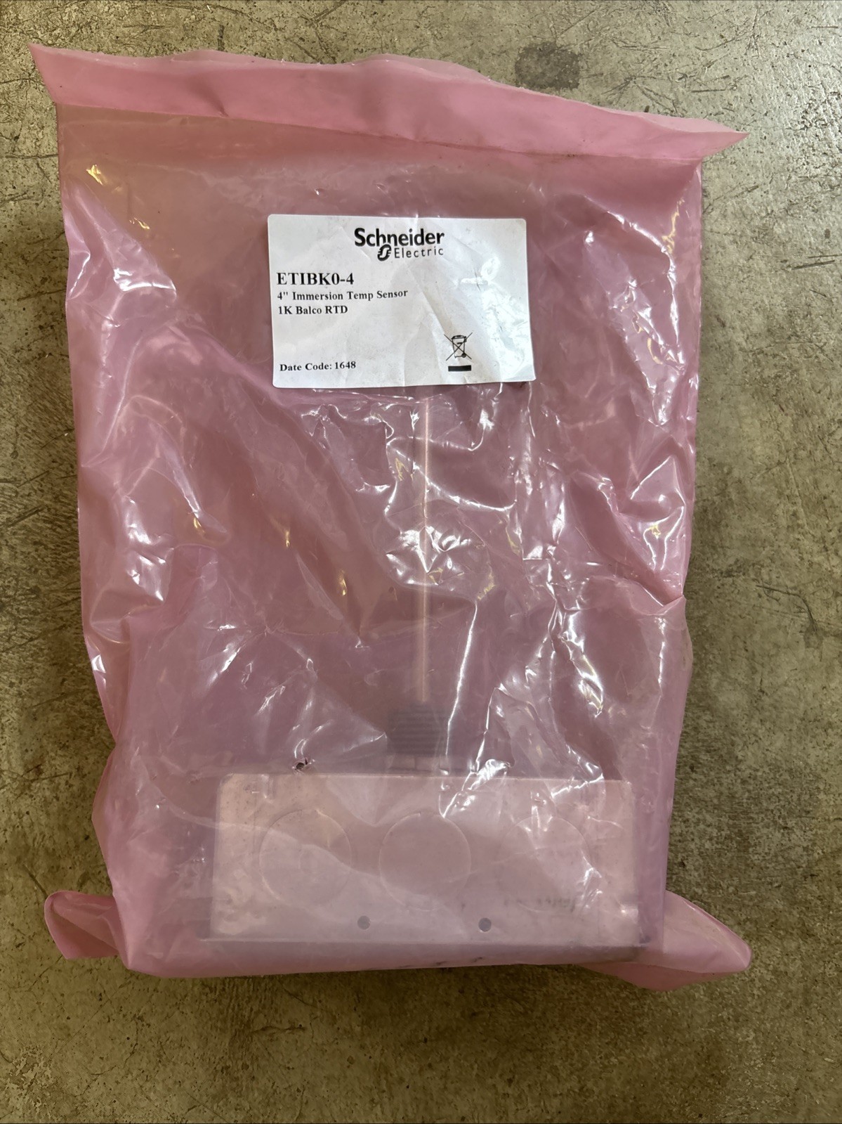 New Schneider Electric ETIBK-04 4" Immersion Temp Sensor Sealed