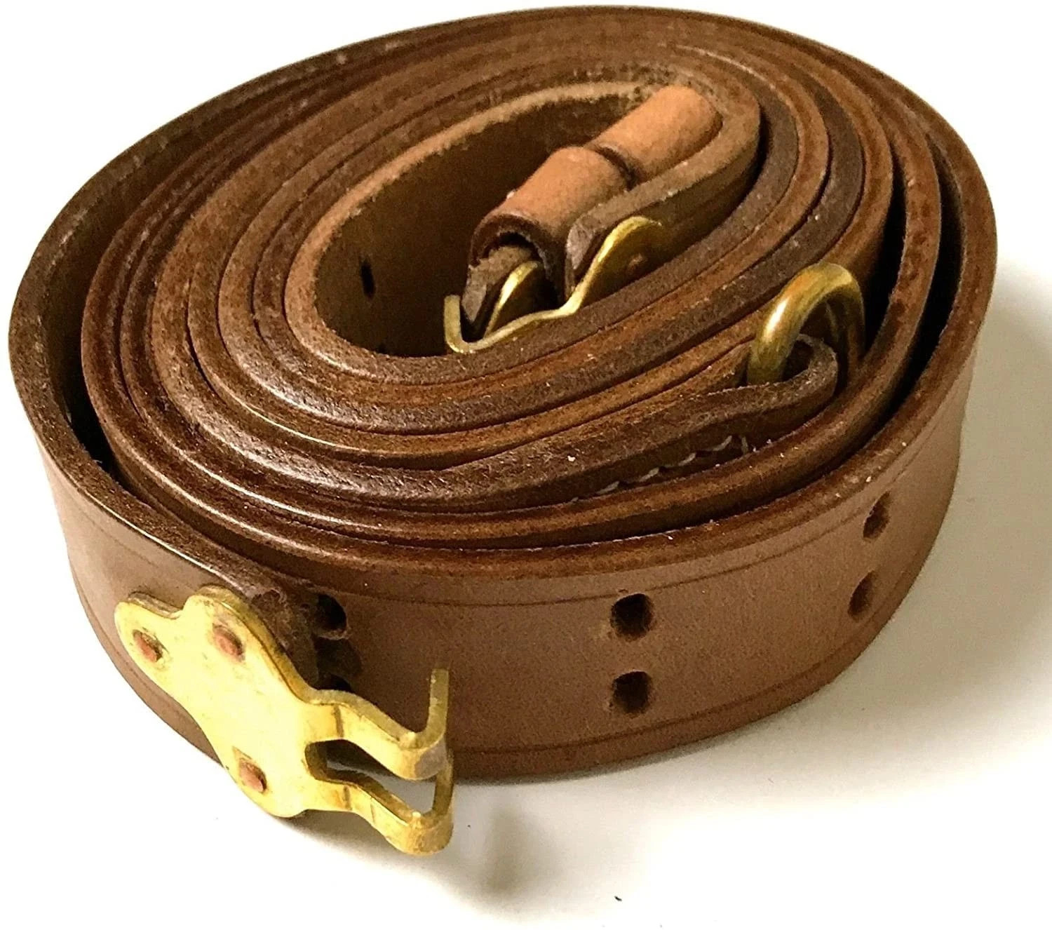 M1907 Leather Sling - Leather & Brass Hardware U.S. Springfield WWI 1907 Patt...