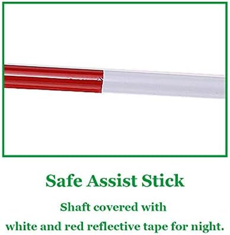 Folding Cane Blind Stick Walking White for 49 Inch (Pack of 1),