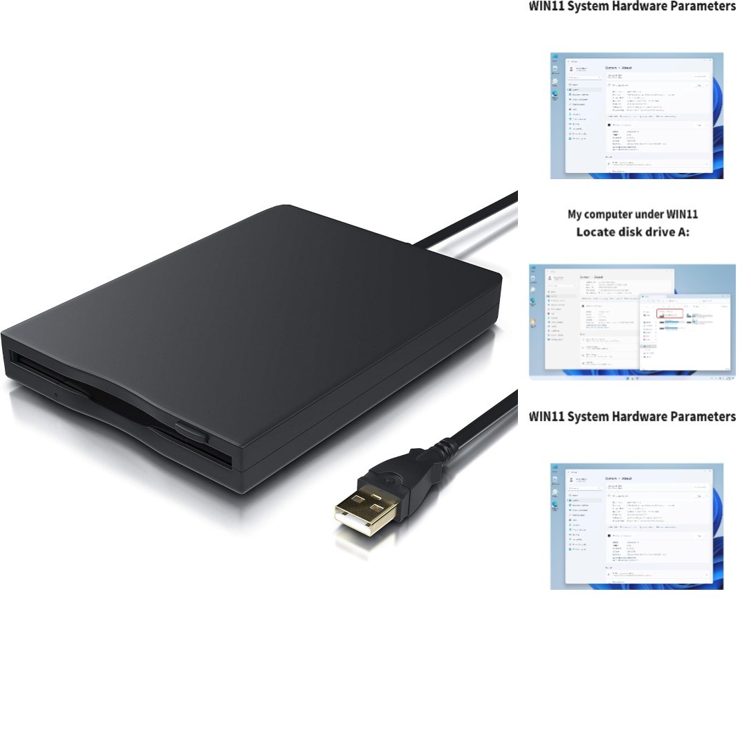 External USB Floppy Drive for Easy File Retrieval - Ideal for Nostalgic Data