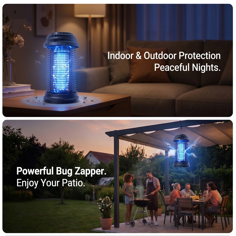 Electric Insect Mosquito Killer Bug Zapper Fly-Pest Catcher Trap LED Lamp US