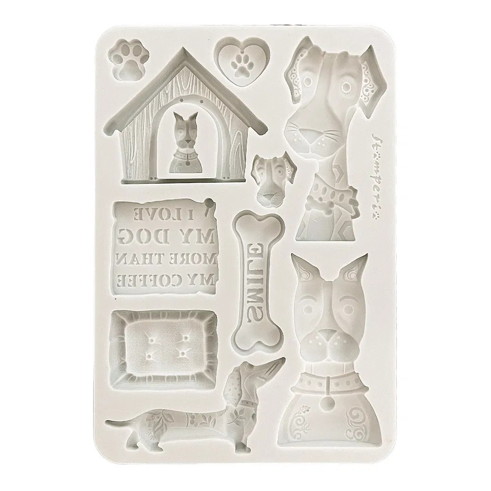 Furry Friends I Love My Dog Silicone Stamp A5