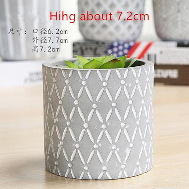Concrete Silicone Pot Mold Clay Plaster Mould Diy Handmade Flowerpot Molds