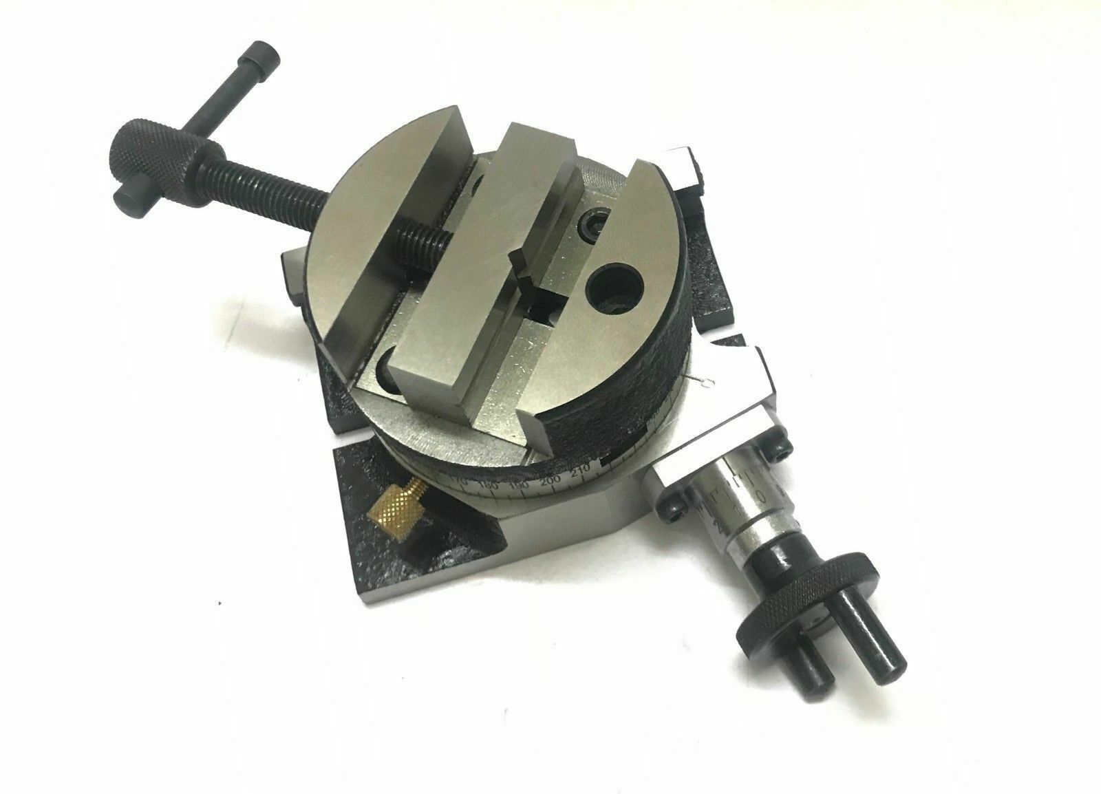 3 Inch Round Vice Mounted on 3 Inch Horizontal and Vertical Rotary Table 4 MTI