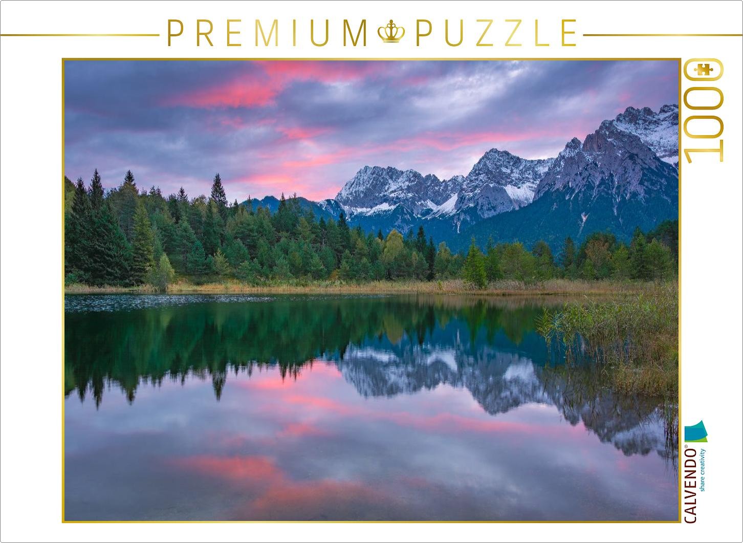 CALVENDO Puzzle Wintermorgen im Karwendel | 1000 Teile Lege-Größe 64x48cm Foto-P