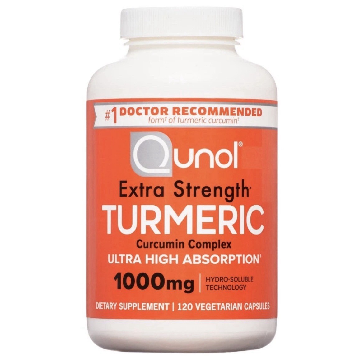 Qunol Extra Strength Turmeric 1000mg 120 Capsules - Exp 2028+
