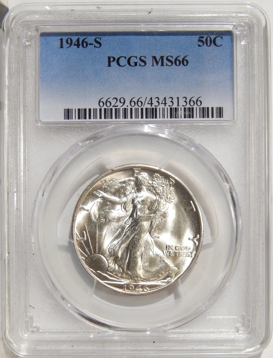 1946-S/S 50c PCGS MS 66 ~ VSS RPM-001 SILVER WALKING LIBERTY HALF DOLLAR VARIETY