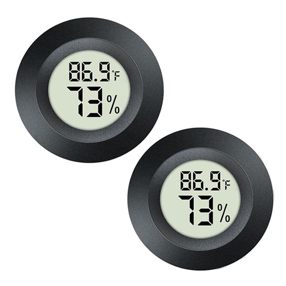 2 Pack Digital Hygrometer Thermometer Indoor Outdoor Humidity Meter For Reptile