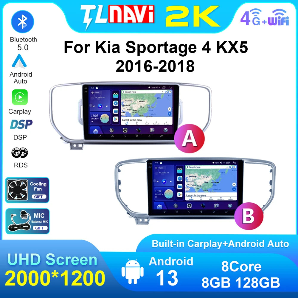For Kia Sportage KX5 2016-2018 GPS Car Radio CarPlay Stereo Multimedia Player 4G