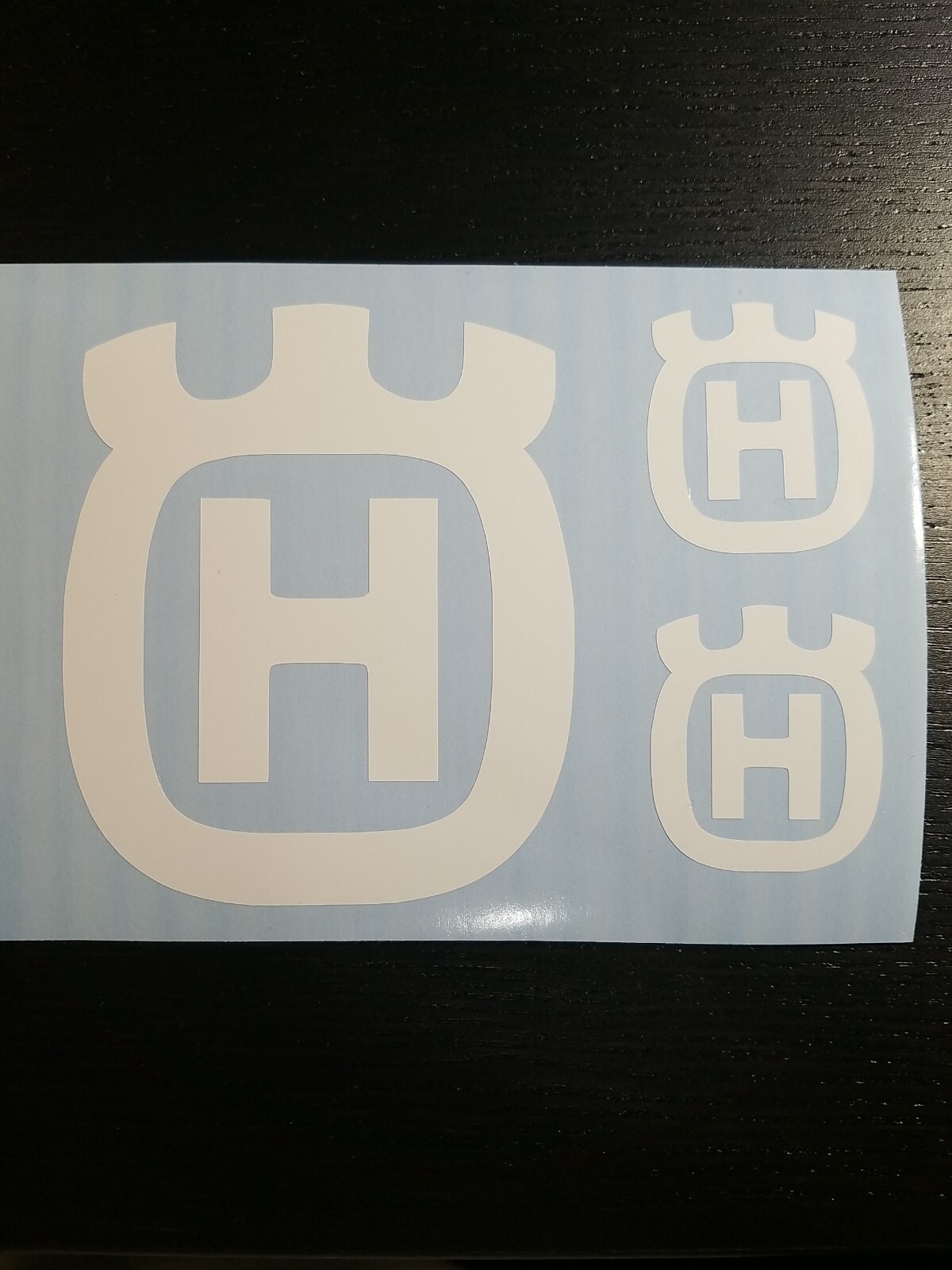 (3x) Husqvarna Vinyl Decals Car Truck SUV Laptop Windows Bumper Cups Tools Yeti