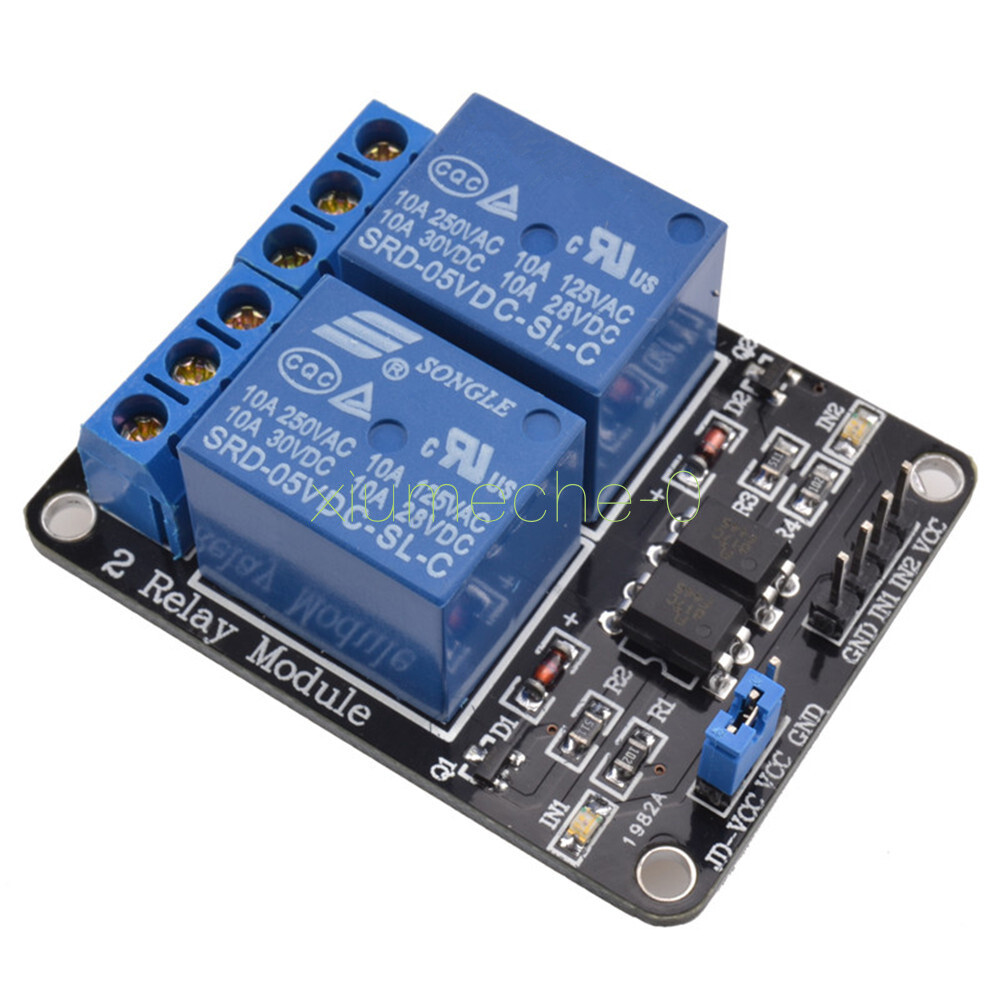 Two 2 Channel Relay Module 5V With optocoupler For PIC AVR DSP ARM Arduino