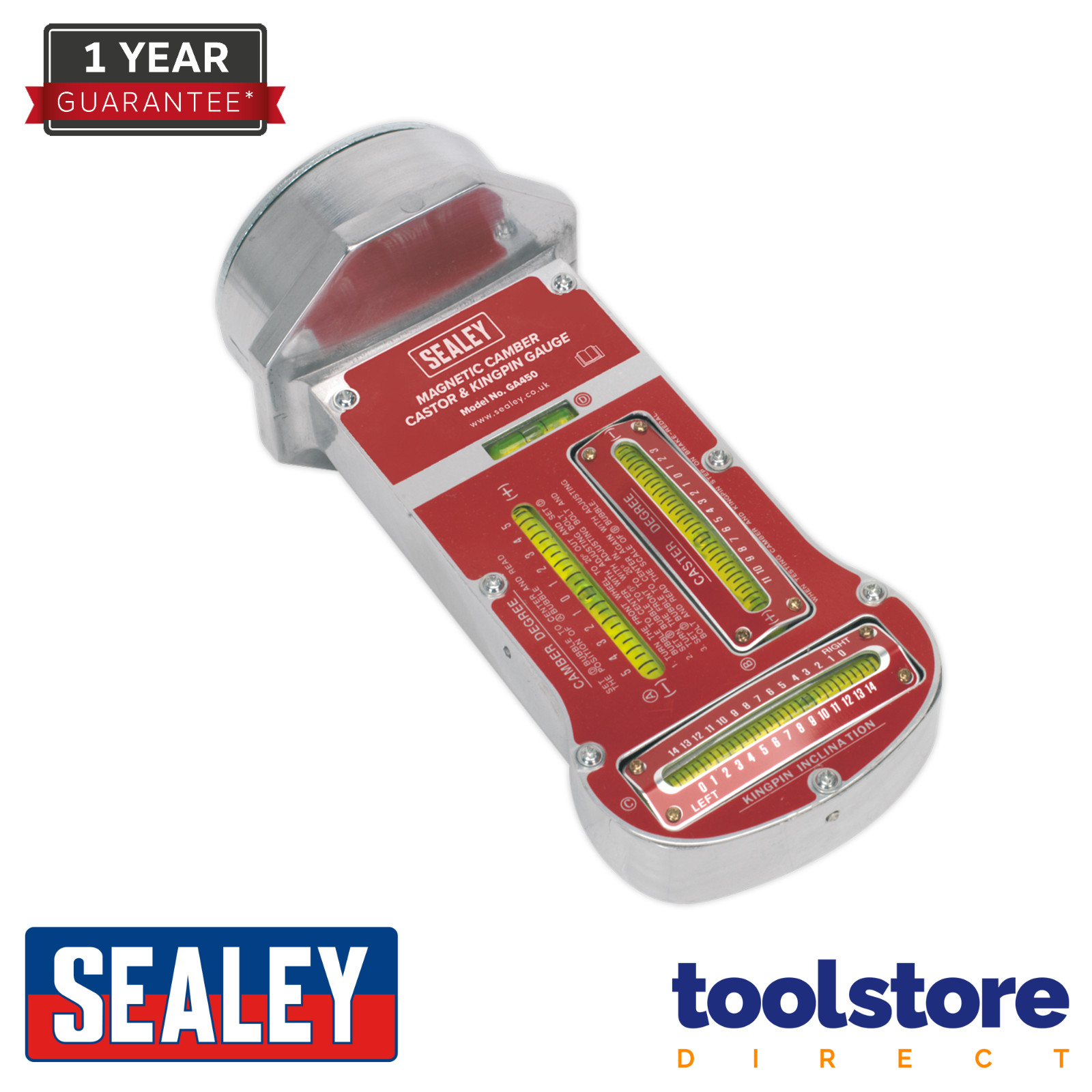 Sealey GA450 Magnetic Camber Castor & Kingpin Gauge