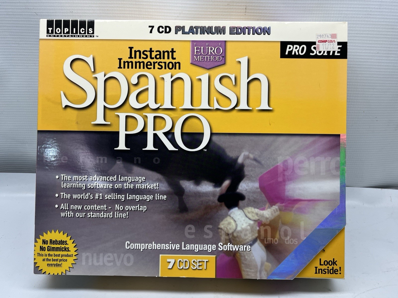 Spanish Lesson, Instant Immersion Spanish Language Deluxe 7 CD Platinum SEALED