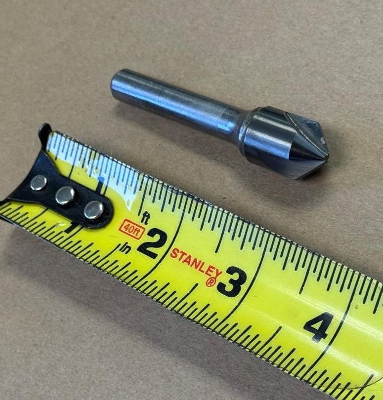 5/8" SGS 74240 3 FLUTE CARBIDE COUNTERSINK 90°, 3/8" SHANK DIA, 2-3/4" OAL