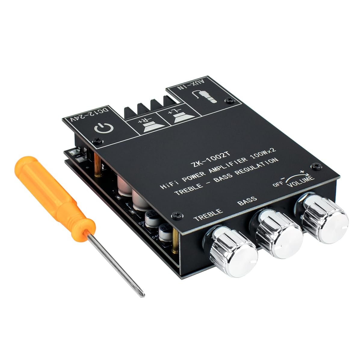 100W+100W Bluetooth Amp Board, 2.0 Channel Stereo, Treble, Bass Control, DIY