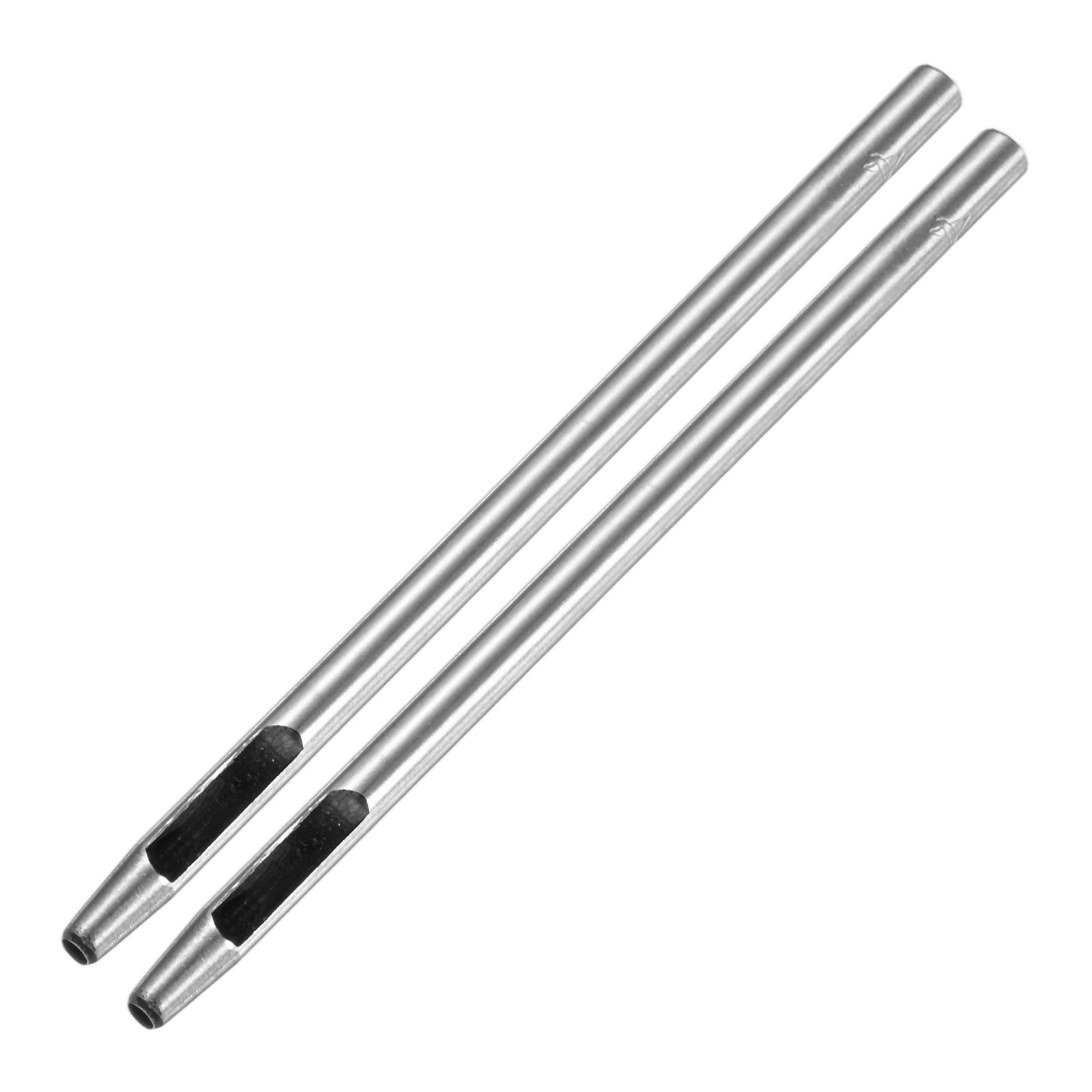 2.5mm Hollow Hole Punch Tool [2PCS] Use for Leather Paper Plastic Belt [Silver]