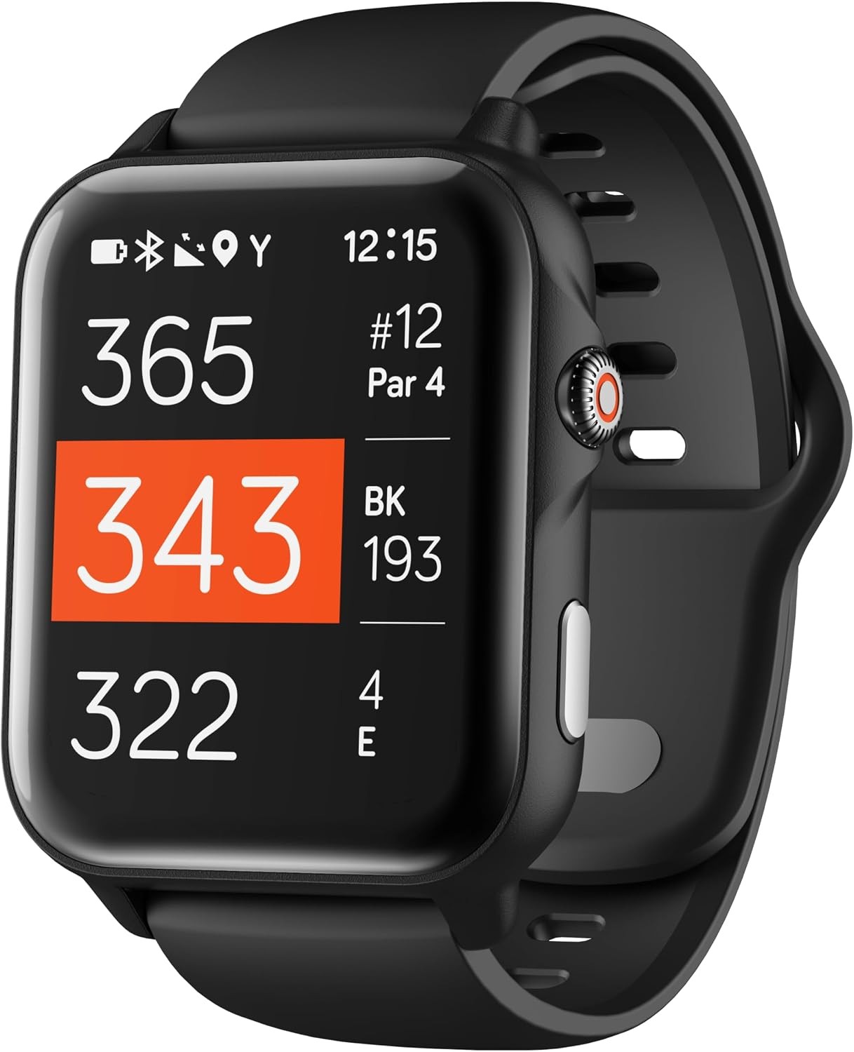 NAVO W1 Golf GPS Watch Front Middle Back Distances