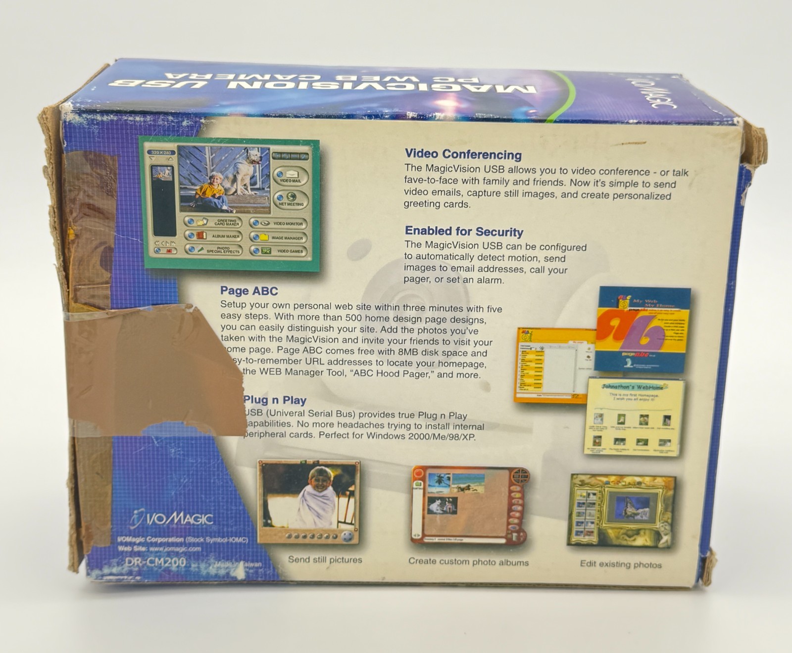 I/O Magic MagicVision USB PC Web Camera DR-CM200 Windows XP 98 Vintage