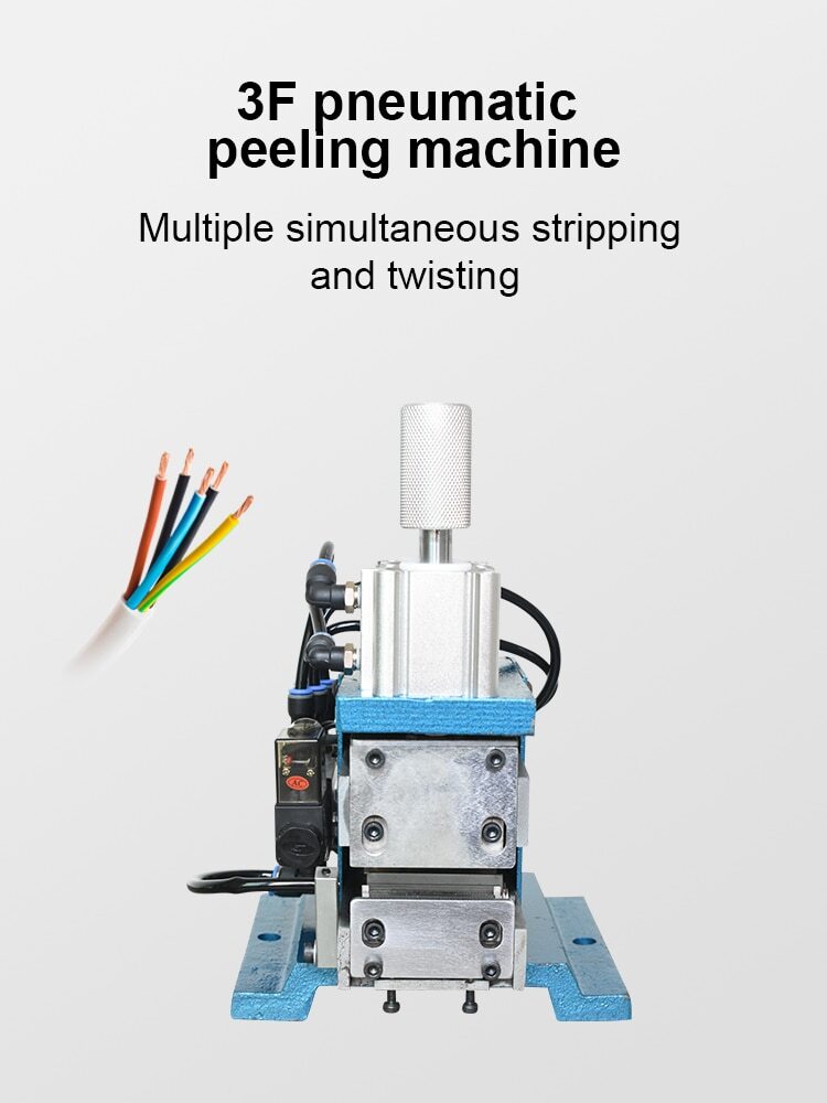 Pneumatic Stripping Twisting Machine 3F Vertical Core Wire Stripping Machine
